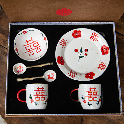 Hand-Painted High Temperature Stoneware Japanese-Style