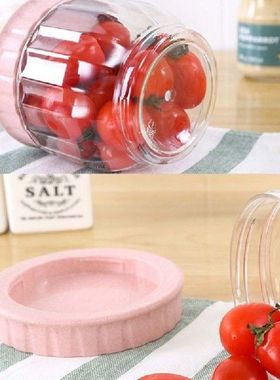 Wadah Penyimpanan Makanan Transparan Dapur dengan Tutup