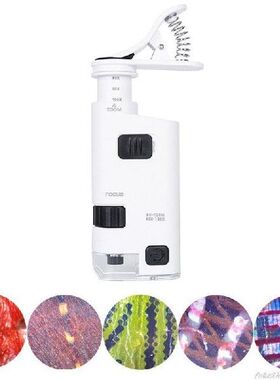 80-120X Mikroskop dengan Klip Telepon Lampu LED Kaca