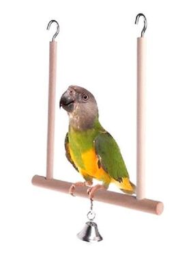 Birds Parrot Parakeet Perch Toy Natural Wooden Hanging