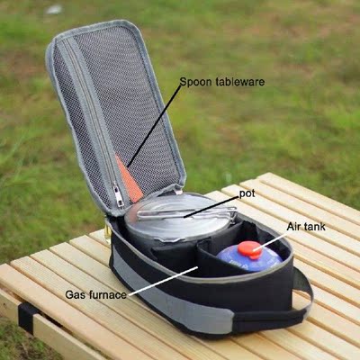 Outdoor Tableware Storage Bag for Barbecue Picnic