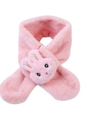 Solid Puppy Scarf Plush Overlapping Scarves Boy Girl Kids