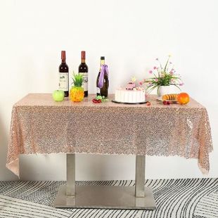 Square Glitter Table Cover Runner Festivals Wedding Home