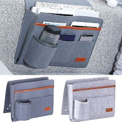 Felt Bedside Storage Bag Pouch Bag Bed Desk Sofa TV Remote C