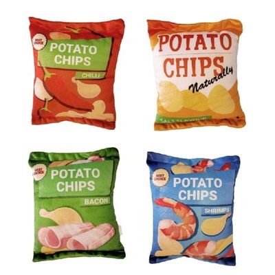 Cute Squeak Toy Chew-Resistant Stuffed Dog Toy Plushes