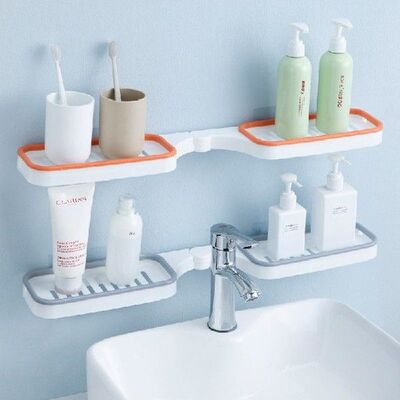 Bathroom Corner Punch-Free Rack Shampoo Storage Rack Holder