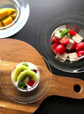 Transparent Straw Hat Shape Glass Bowls Dessert Bowl Yogurt