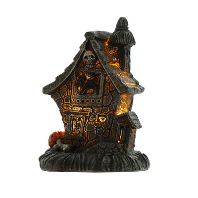Halloween Skull Haunted House Artificial Resin Pumpkin