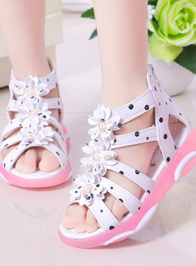 Princess Floral Sandals For Girls Little Big Kids Roman Sand