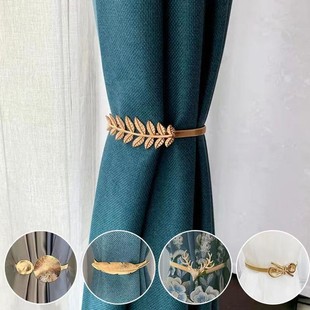 Pearl Elk Leaves Curtain Clip Curtains Holders Tieback Buckl