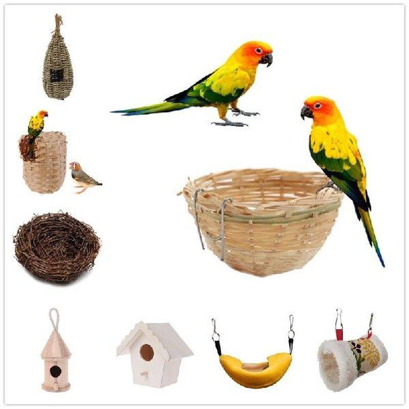 10 styles hanging bird nest bamboo bird hut outdoor natural