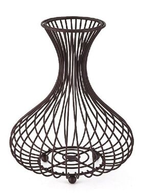 Tempat Penyimpanan Gabus Anggur Logam Rak Pajangan