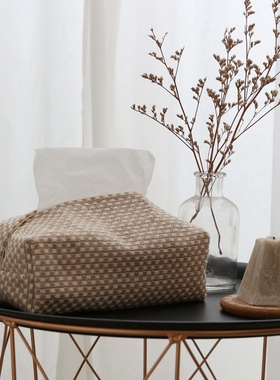 Jute Simple Tissue Box Living Room Cotton Pumping Tissue