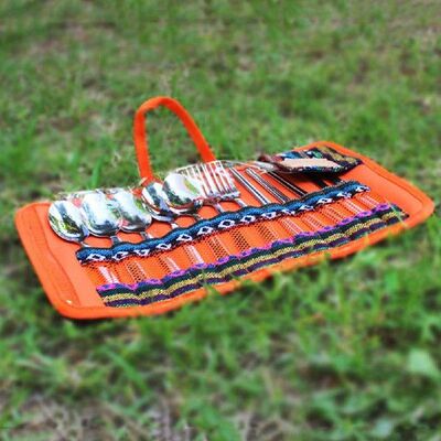 Tas Penyimpanan Peralatan Makan Travel Berkemah Tas Alat