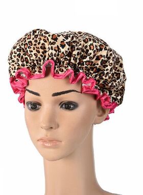 New Waterproof Shower Cap Double Layer Elastic Bath Hat