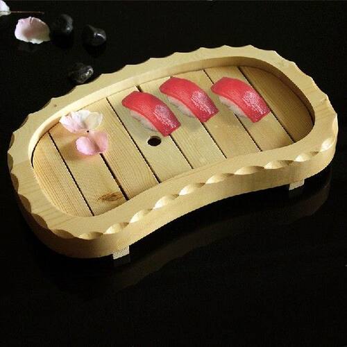 Salmon Plate Serving Plate Wooden Tray Sushi Containers
