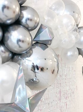 10pcs/lot 18inch foil balloons silver balloon heart shape g