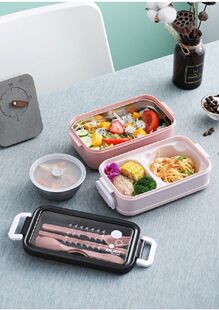 Meal Box, Portable Double-Layer Stainless Steel Thermal