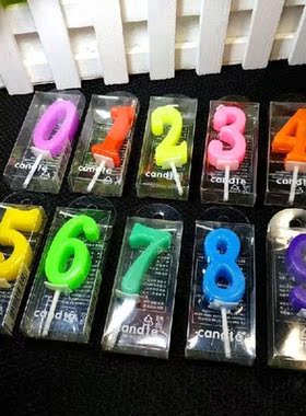 New Multicolor Wedding Birthdy Number Cake Candles 0 1 2 3