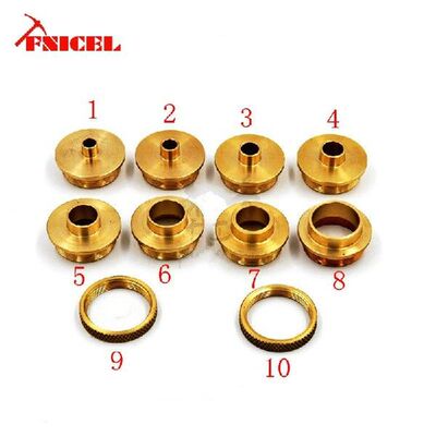 10PCS Brass Router Plate Guide Bushings + Round Base bottom