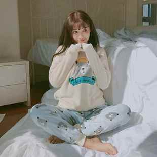 Autumn Winter Women Pyjamas Sets pajamas Sleepwear Suit Thic