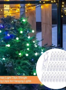 100pcs Plastic Gutter Hooks Clips For Outdoor Christmas