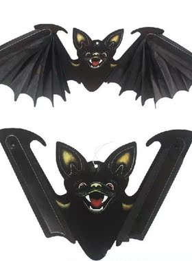 3D Black Hanging Bat DIY Bar Room Halloween Party Scary
