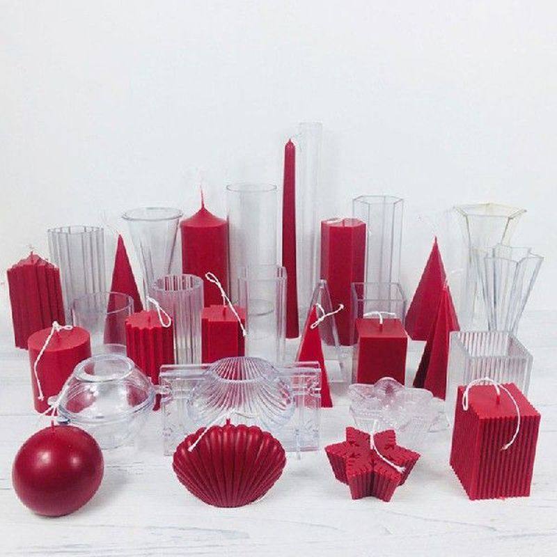 reusable plastic candle mold irregular shape scented candle