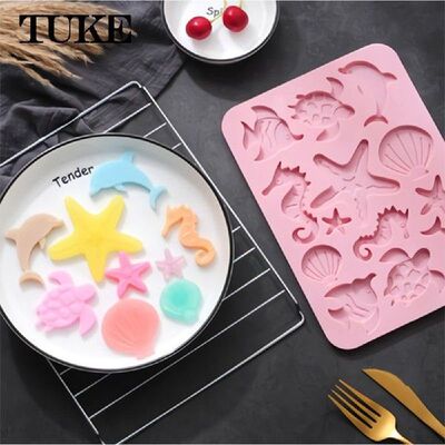 Ocean Series Starfish Silicone Molds Sea Animals Cupcake