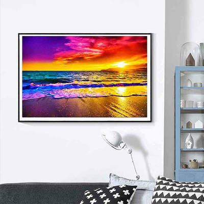 DIY 5D Diamond Paintings Scenic Sunset Bech Embroidered