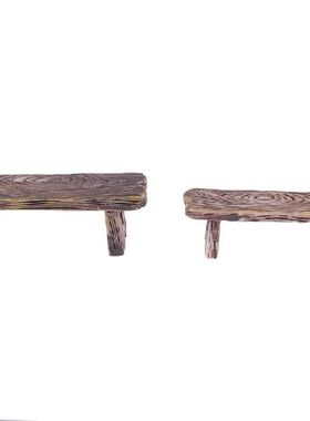 2pcs Wooden Chair Stool Fairy Garden Miniatures Decor