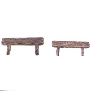 2pcs Wooden Chair Stool Fairy Garden Miniatures Decor