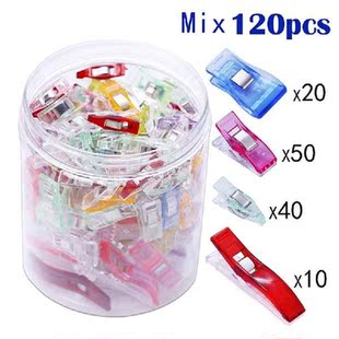 120PCS/set Plastic Sewing Clips Clamps Holder Fabric Cloth