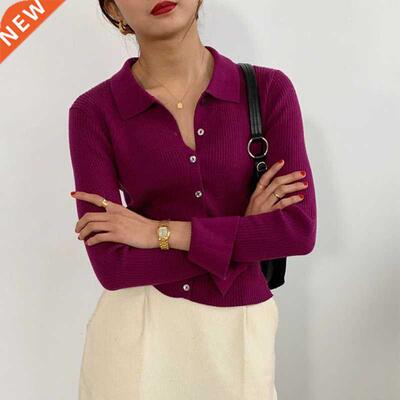 Lucyever Chic Thin Cropped Cardigan for Women Spring Summer