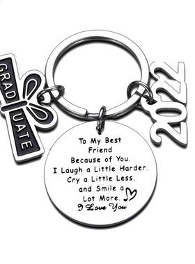 Round Laser Class Of 2022 I Graduated Stainless Steel Keycha