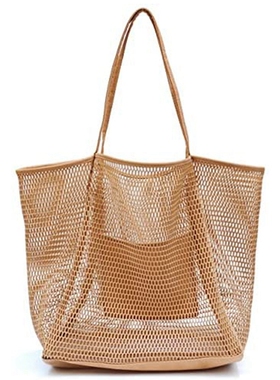 Mesh Beach Tote Women's Fashion Shoulder High Capaci