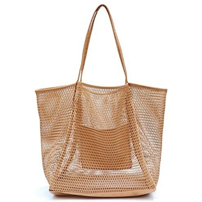 Mesh Beach Tote Women's Fashion Shoulder High Capaci