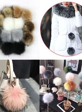 14 Buah 10 Cm Buatan Pom Pom Bola dengan Band Elastis untuk