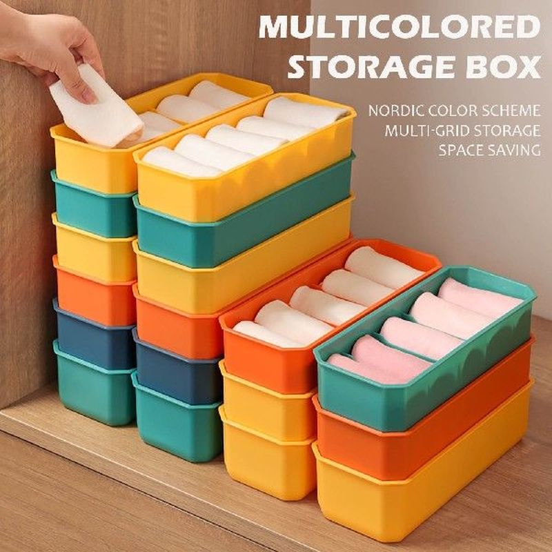 5 Cells Storage Box Plastic Clothes Storage Box Organizer Ti