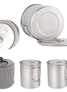 600mlCamping Mug Titanium Cup Travel Wild Survival Cooking