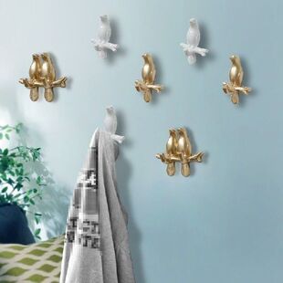 Birds resin hooks wall decoration bedroom door seamless