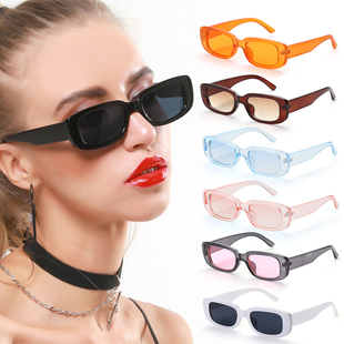 2021 Retro Square Sun Glasses Luxury Travel Small Rectangle
