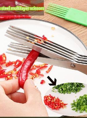 19cm Minced 5 Layers Basil Rosemary Kitchen Scissor