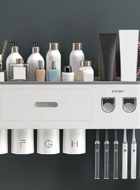 Adsorption Inverted Toothbrush Holder Double Automatic