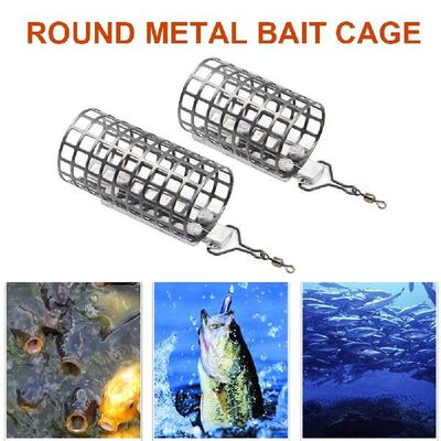 10 Buah/Set Tempat Umpan Pancing Bulat Sangkar Umpan Nester