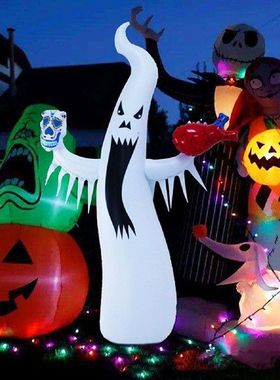 Halloween Inflatables Creepy Ghost Evil So-ul 6.5 Ft Spooky