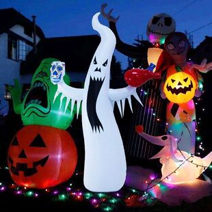 Halloween Inflatables Creepy Ghost Evil So-ul 6.5 Ft Spooky