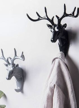 Hook Key Holder Wall Creative Antler Hooks Perforation-free