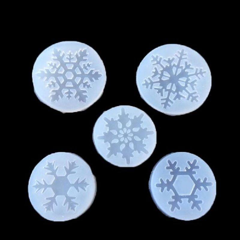 5pcs dust resistant durable tasteless snow silicone mould