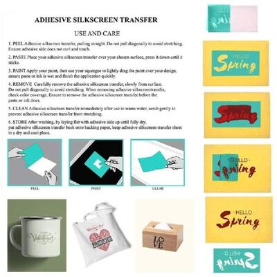 K1MF Transfer Jaring Stensil Cetakan Layar Sutra Perekat